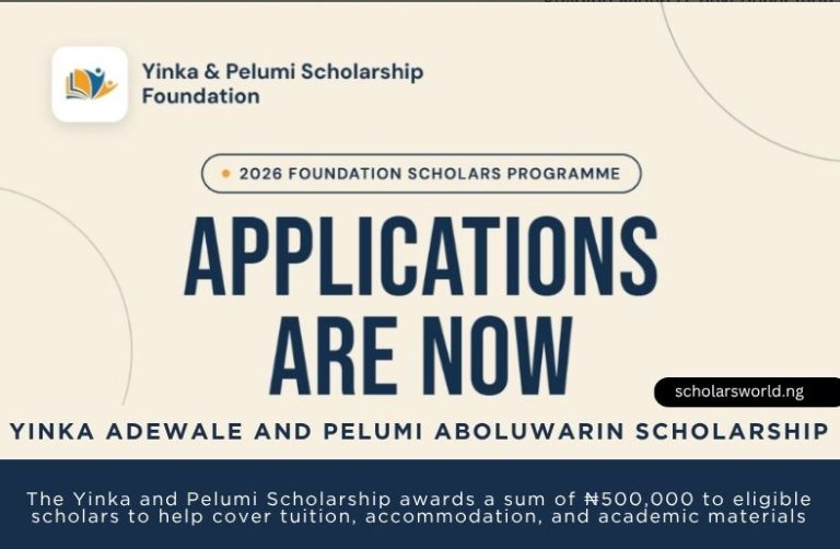 Yinka and Pelumi Scholarship Foundation (Y&P Foundation) 2026 For Undergraduates