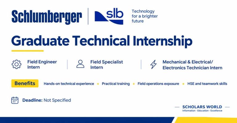 2026 Schlumberger Graduate Technical Internship Program For Nigerians