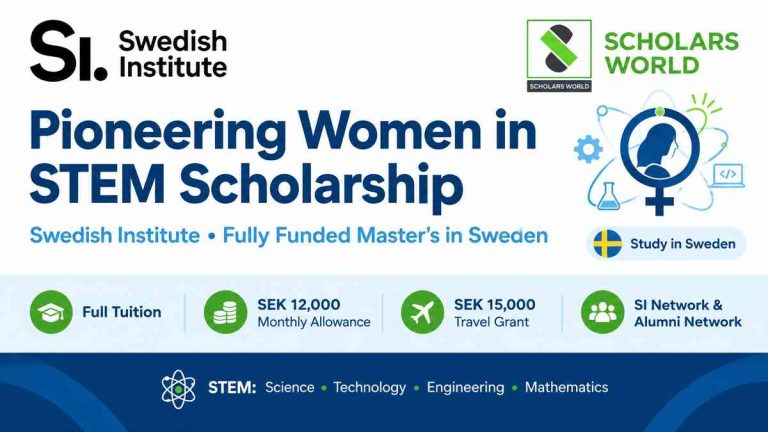 Swedish Institute Pioneering Women in STEM Scholarship 2027 in Sweden: Fully Funded
